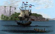 Henry Hudsons Halve Maen, 1609. Henry Hudsons Halve Maen, 1609.