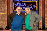 Als Kandidaten zu Gast bei "Wer wei&szlig; denn sowas?": Der Autor, Regisseur und Fernsehproduzent Armin Maiwald (l.) und der Autor, Regisseur und Darsteller Christoph Biemann (r.).