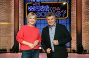 Treten bei "Wer wei&szlig; denn sowas?" als KandidatInnen gegeneinander an: Die Fernsehmoderatorin Carmen Nebel und der Schlagers&auml;nger und Fernsehmoderator Andy Borg.