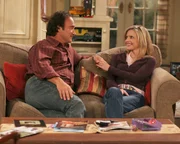 L-R: Jim (James Belushi),  Cheryl (Courtney Thorne-Smith) JIM BELUSHI, COURTNEY THORNE-SMITHACCORDING TO JIM - "The Punch" (ABC/MICHAEL ANSELL) JIM BELUSHI, COURTNEY THORNE-SMITH