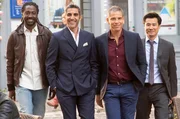 Die vier Schwiegers&ouml;hne des Monsieur Claude (v. li. n. re.): Charles (Noom Diawara), David (Ary Abittan), Rachid (Medi Sadoun) und Chao (Fr&eacute;d&eacute;ric Chau).