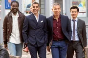Die vier Schwiegers&ouml;hne des Monsieur Claude (v. li. n. re.): Charles (Noom Diawara), David (Ary Abittan), Rachid (Medi Sadoun) und Chao (Fr&eacute;d&eacute;ric Chau).