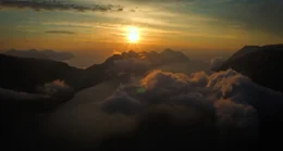 Sonnenuntergang auf den F&auml;r&ouml;er-Inseln.