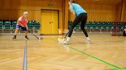 Melly gibt bei Unihockey richtig Gas. Melly gibt bei Unihockey richtig Gas.