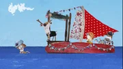 Ohje, Lord von Hirschs Mutter ist &uuml;ber Bord gefallen. Lord von Hirsch, Lily und Salty m&uuml;ssen sie retten.