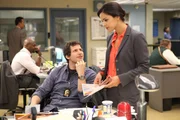 Det. Jake Peralta (Andy Samberg) und Det. Amy Santiago (Melissa Fumero)