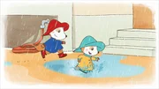 Auch im str&ouml;menden Regen haben Nora und Bobo viel Spa&szlig; zusammen.