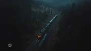 Nachtszene eines Zuges