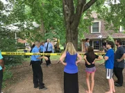 Cormier backyard crime scene.