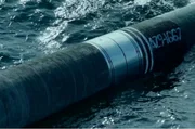 Gasr&ouml;hre f&uuml;r Nord Stream 2 wird in der Ostsee verlegt.