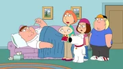 (v.l.n.r.) Peter Griffin, Stewie Griffin, Lois Griffin, Brian Griffin, Meg Griffin, Chris Griffin