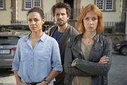 (v.l.n.r.) Kirsten Maybach (Haley Louise Jones); Felix "Einstein" Winterberg (Tom Beck); Elena Lange (Annika Ernst)