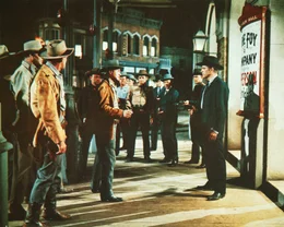 Wyatt Earp (Burt Lancaster, re.).
