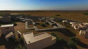 Die antike Stadt Hazor mit Ruinen aus der Eisenzeit in der Mitte.