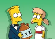 Als Marge und Homer von Barts (l.) Verlobung mit Mary (r.) hören, müssen sie sich was einfallen lassen ... Als Marge und Homer von Barts (l.) Verlobung mit Mary (r.) hören, müssen sie sich was einfallen lassen ...