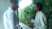 Israel-Korrespondent David Kriegleder (li) mit Ben Perry: der Influencer f&uuml;hrt ein Videotagebuch vom Alltag im Bunker.