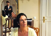 ARD STURM DER LIEBE FOLGE 1387, am Dienstag um 15:10 Uhr im ERSTEN. Moritz (Moritz Tittel, l.) macht seiner Mutter Doris (Simone Ritscher, r.) schwere Vorw&uuml;rfe, weil sie ihn in das Dilemma mit Theresa gebracht hat.