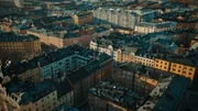 Drohnenaufnahme von Stockholm