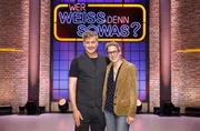 die Kandidat:innen dieser Sendung: Der Schauspieler und Regisseur Marcus Mittermeier (l.) und die Schauspielerin Bernadette Heerwagen (r.).