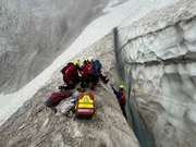 Einsatz der Bergwacht Grainau beim H&ouml;llentalferner.