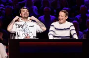 Rateteam-Kapit&auml;n Wotan Wilke M&ouml;hring (r.) und Star-Geiger David Garrett (l.).