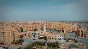 Drohnenaufnahme von Marrakesch.