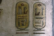 Tal der K&ouml;nige, &Auml;gypten - Kartuschen von Ramses III. in KV11.