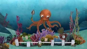 Tief im Meer entdeckt Lily einen Oktopus, der seinen bunten Korallengarten pflegt.