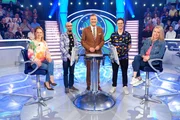 v.li.: Renate Schrempf (Salzburg), David Ried (Wien), Armin Assinger, Stefan Ebner-Benke (Graz), Michaela Heese (Neumarkt, Ober&ouml;sterreich).