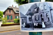 Ein Haus in der ehemaligen Bergarbeiter-siedlung &bdquo;Rheinpreu&szlig;en&ldquo; in Duisburg Homberg fr&uuml;her und heute.