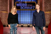 Als KandiatInnen zu Gast bei "Wer wei&szlig; denn sowas?": Die ehemalige Olympia-Schwimmerin Franziska van Almsick (l.) und der Olympia-Schwimmer Florian Wellbrock (r.).
