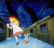 Das R&auml;tsel ist gel&ouml;st, die Austern werden gefangen gehalten, damit sie so viele Perlen wie m&ouml;glich herstellen. Alice empfindet Mitleid mit den Austern und hilft ihnen bei der Flucht.