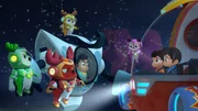 v.li.: Bobbi, Rammy, Kai, Sir Steel, Lola, Safia, Stu