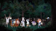 Lily und die anderen folgen Salty in den Wald und f&uuml;rchten sich, weil es schon so dunkel ist.
