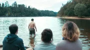 Familie Sykora am Fluss