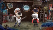 Tom und Salty bereiten sich auf die Party vor und machen zusammen Musik, wie fr&uuml;her.