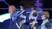 l-r: Coran, Shiro, Hunk, Pidge