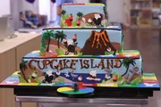 Finished Game Board Cake.