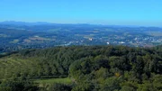 Diese Sendung widmet sich den Hausbergen der Wiener: Am Kahlenberg oberhalb der Weing&auml;rten von Sievering und Grinzing mit beeindruckendem Ausblick auf die Metropole Wien und das Wiener Becken beginnt der Streifzug in die vielf&auml;ltige und geheimnisvolle Welt des Wienerwaldes. Der Wiener Wald war und ist Naherholungsgebiet, Sanatorium, Wander- und Freizeitparadies sowie Ort der historischen Sommerfrische mit viel Geschichte und "Gschichterln", die in dieser Folge auch erz&auml;hlt werden. Im Bild: Aussicht von der Buchbergwarte Blickrichtung Neulengbach.