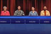 Die Kandidat:innen (v.l.n.r. am Panel): Monika Knauf, Jacob Moritz, Mirjam Kohls, Dennis Vo&szlig;.