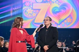 Teresa Vogl mit Dirigent Christian Kolonovits.
