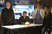 L-R: McGee (Sean Murray); Torres (Wilmer Valderrama); Plamer (Brian Dietzen); Bishop (Emily Wickersham) L-R: McGee (Sean Murray); Torres (Wilmer Valderrama); Plamer (Brian Dietzen); Bishop (Emily Wickersham)