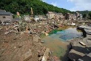 Hochwassersch&auml;den in Pepinster, Belgien, am 17. Juli.