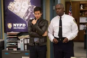 Jake Peralta (Andy Samberg); Captain Ray Holt (Andre Braugher)
