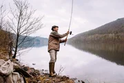 Heinz Galling an der S&ouml;se-Talsperre.