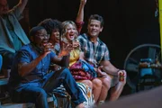 L - R: Marcus (Lil Rel Howery), Emily (Yvonne Orji), Kyla (Meredith Hagner), Ron (John Cena)