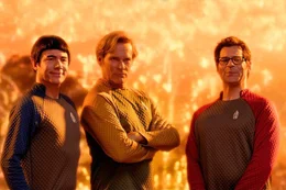L-R: Mr. Spuck (Michael 'Bully' Herbig), Captain Kork (Christian Tramitz), Schrotti (Rick Kavanian).
