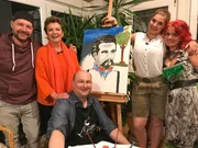 V.l.: Thorsten, Anna-Maria, Klaus, Maria und Gastgeberin Sina