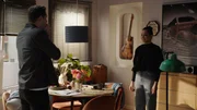 Charlotte "Charlie" (Shaolyn Fernandez) &uuml;berzeugt Deniz (Igor Dolgatschew), dass die Homestory eine gute Idee ist.