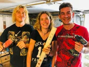 V.l.: Kumpel Ralf, Claudia und Frank V.l.: Kumpel Ralf, Claudia und Frank